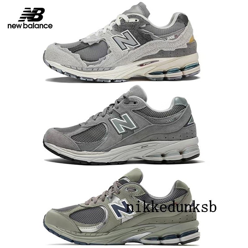 ใหม่ NB 2002R Retro Jogging Shoes American Made D Last Grey ML2002RC/RA/RDA