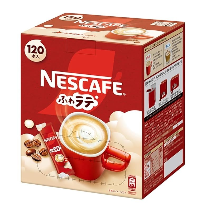 ส่งจากญี่ปุ่น Nescafe EXCELLA Fuwa Latte Stick Coffee 120 ชิ้น
