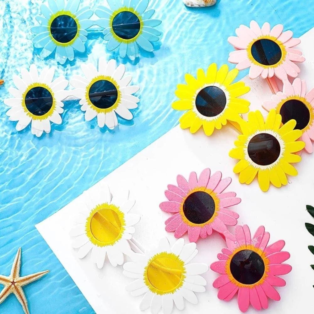 LLLABY แว่นตาดอกไม้, Sun Flower Shape กรอบใหญ่ Daisy Shades, อินเทรนด์ถ่ายภาพ Props แว่นตาตกแต่ง - รูปที่ 7