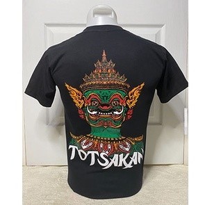 (🔥พร้อมส่ง🔥)  เสื้อยืด ยักษ์ทศกัณฐ์ เต็มหน้า แขนสั้น ผ้า cotton com32 สกรีนหน้าหลัง เสื้อสวย ราคาถูก