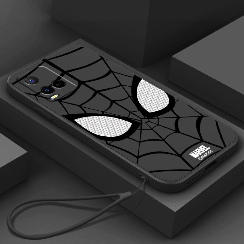 ปลอก VIVO Y21 2021 Y33S 4G Y21S 4G Y32 Y21T Y33T เคสโทรศัพท์แฟชั่นแบรนด์ Marvel Cool Spider-Man EyesความงามซิลิโคนTPU Soft Shellออกแบบใหม่กันกระแทกกรณี
