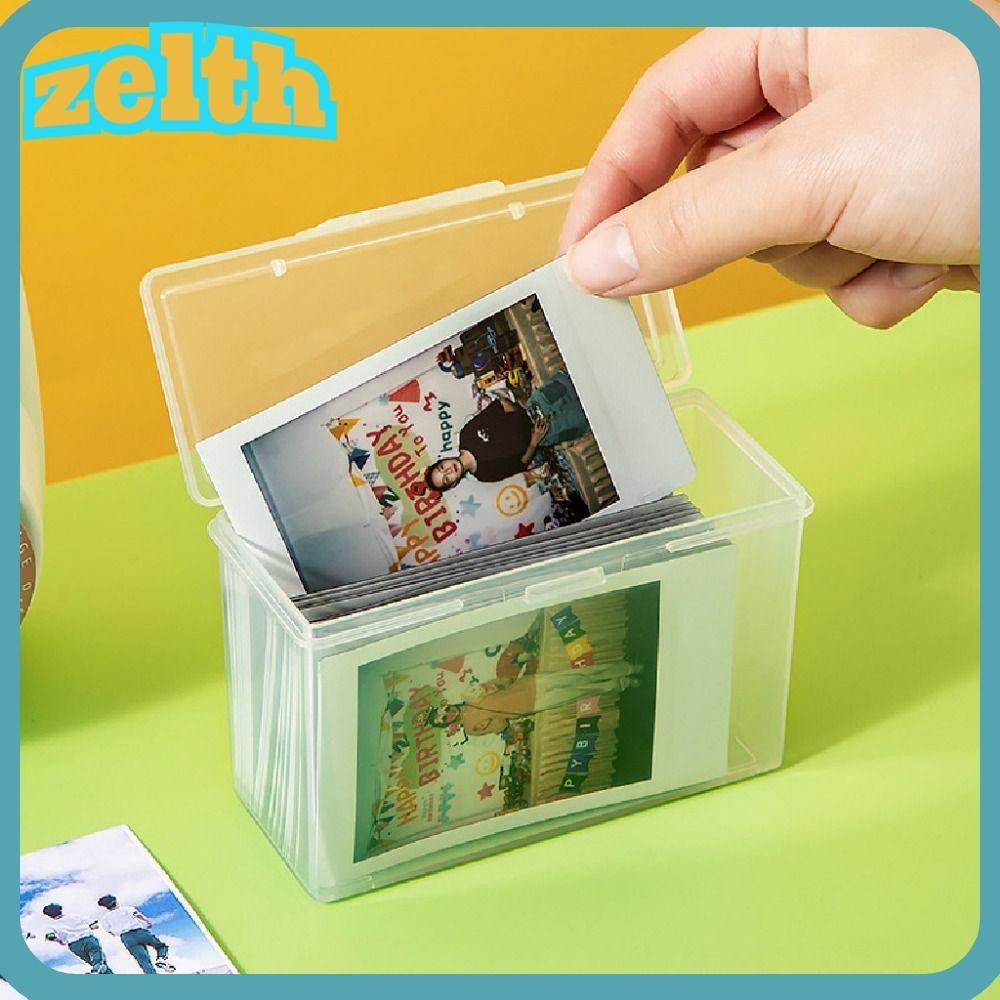 Zelth กล่องพลาสติกใส ขนาดเล็ก สําหรับใส่จัดเก็บรูปภาพ การ์ดไอดอล Kpop Albumes 2 ชิ้น