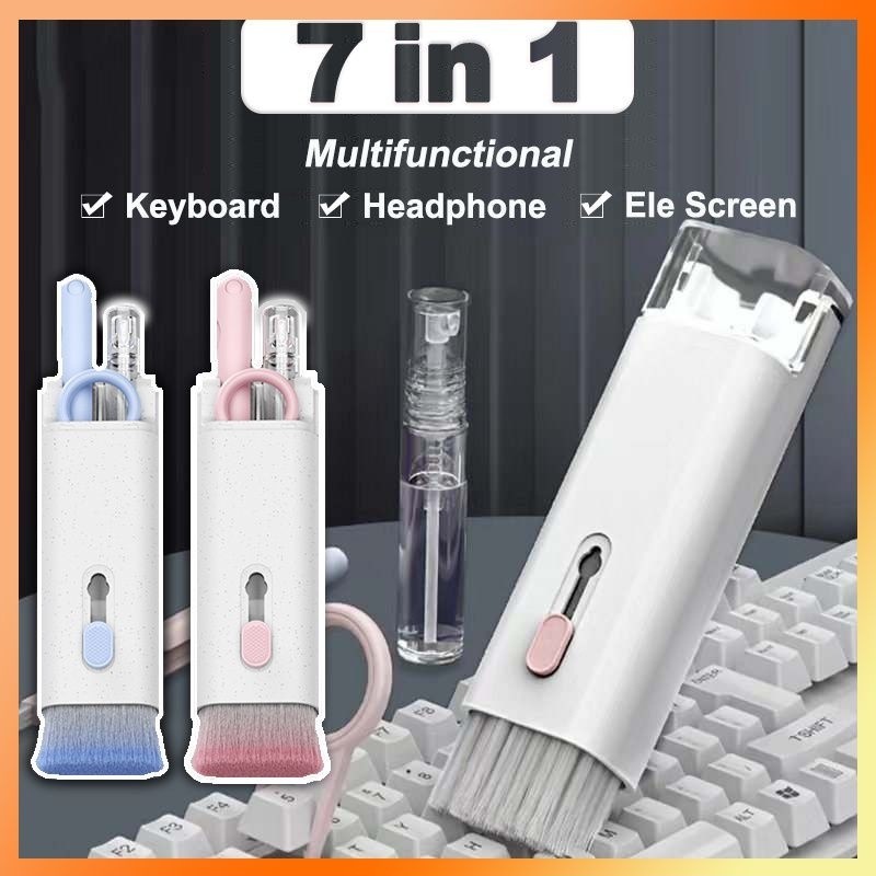 7-in-1 Cleaning Brush Kit For Airpods 3 1/2 Airpods Pro 2 ชุดแปรงทําความสะอาดคีย์บอร์ดคอมพิวเตอร์ หูฟังปากกาทําความสะอาด