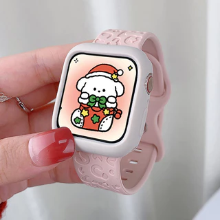 สายนาฬิกาข้อมือซิลิโคน TPU แบบเปลี่ยน สําหรับ Apple watch series 9 8 7 6 ultra 2 49/45 มม. i watch 5 4 se 3 44 42 41 มม. 38 40 มม.