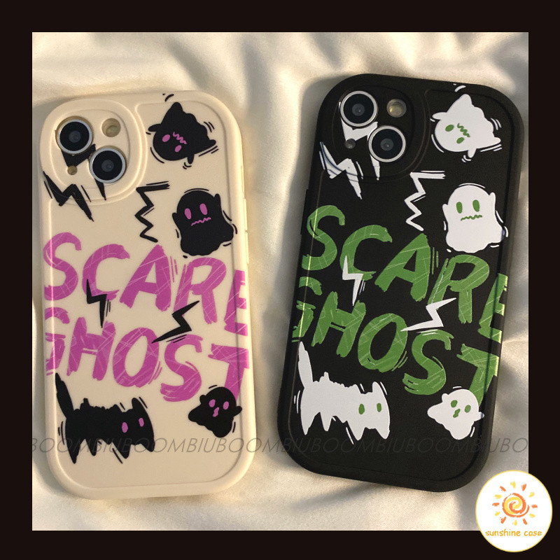 [ส่วนลด]เคสโทรศัพท์อินเทรนด์คู่รักการ์ตูนผีน่ารัก เคส ไอโฟน 11 For iPhone12 13 14 15 Pro MAX X XS XR XS 7 8 Plus SE2020