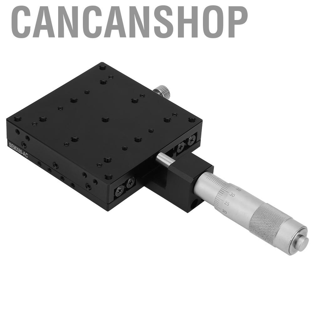 Cancanshop X Roller Linear Stage 80x80x20mm Micrometer Manual Adjustment Slide