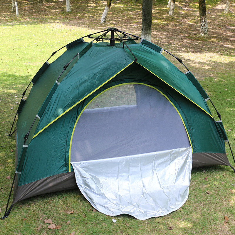 Outdoor Double-Layer Double Four-Person Tent Automatic Camping Outdoor Tent Camping Beach Travel Tent
