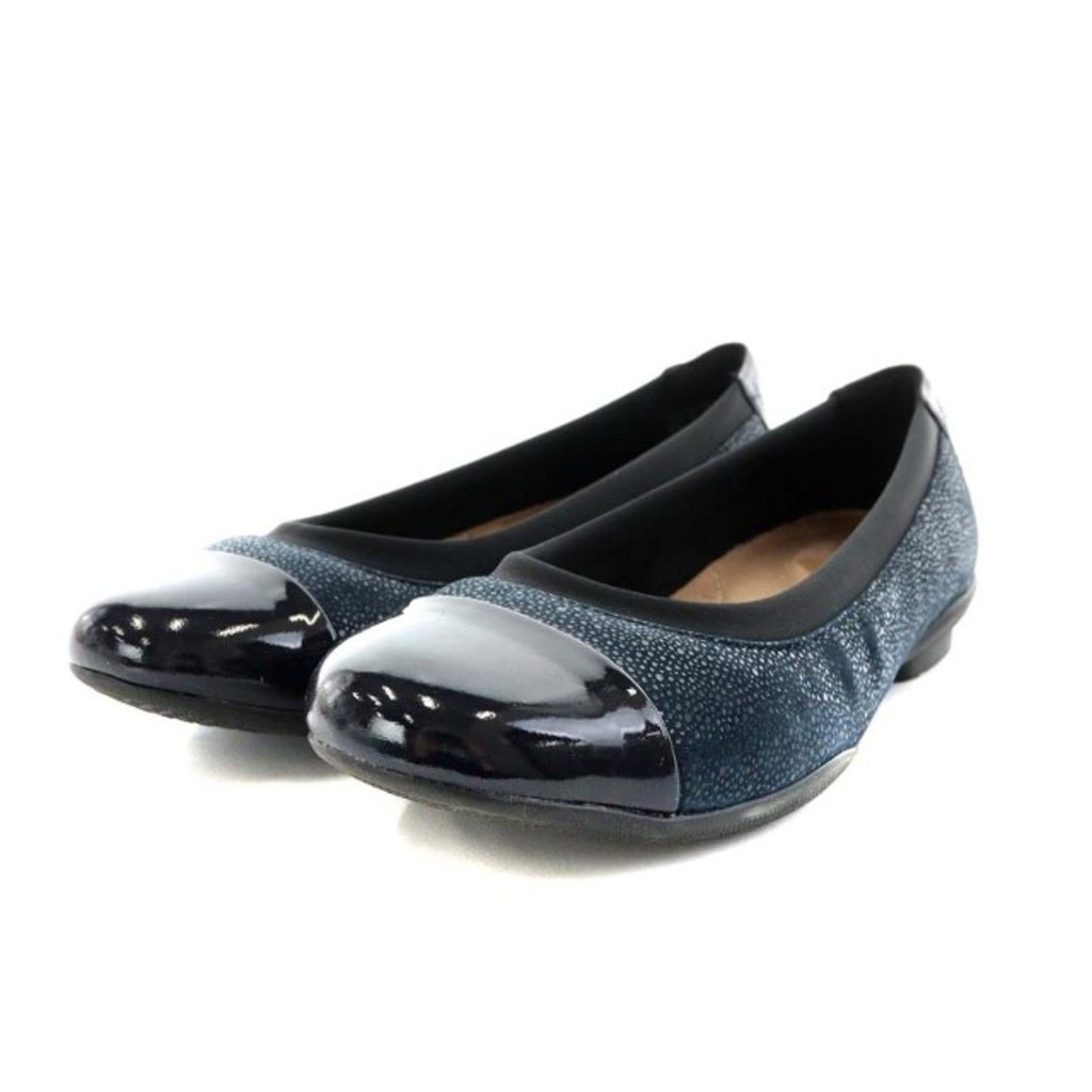 Clarks Clarks Pumps Round Toe UK4 23.0cm Navy Direct from Japan Secondhand