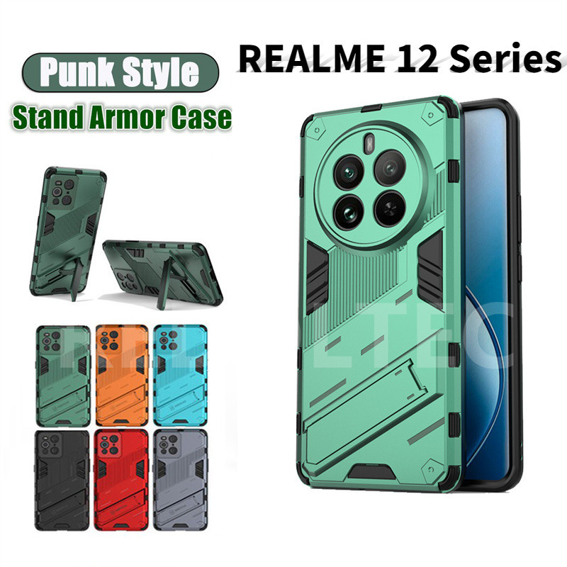 เคสโทรศัพท์มือถือแบบแข็ง พร้อมขาตั้ง สไตล์พังก์ สําหรับ Realme 12 Pro+ 12+ 12 12x 5G 12 Pro Plus 12 12+ 12Plus 12ProPlus 12x 12 X 5G
