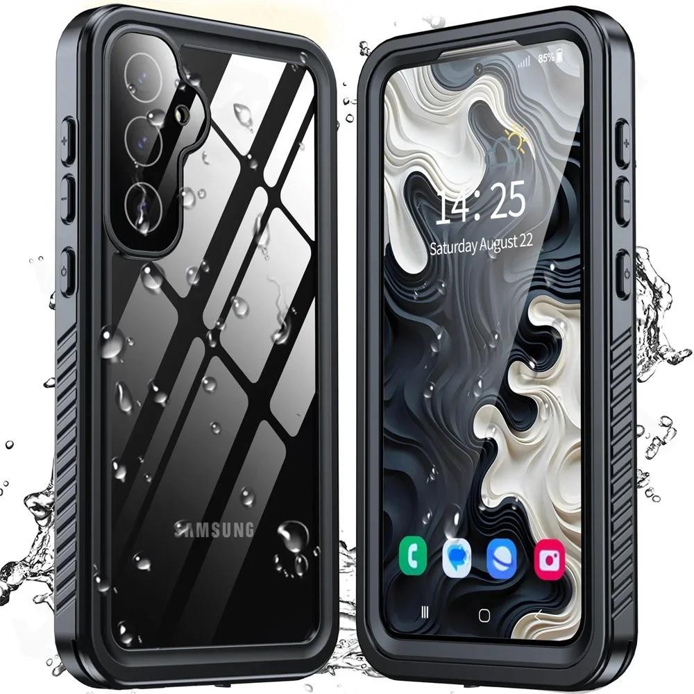 Ip68 Shellbox เคสกันน้ําสําหรับ Samsung Galaxy S24 S24 FE S23 S22 S21 Ultra FE A54 A34 5G โลหะอลูมิเนียมว่ายน้ําโทรศัพท์หรูหรา