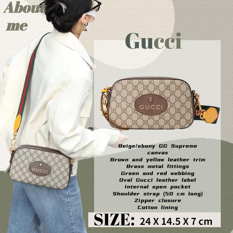 Hot กุชชี่ Gucci Neo Vintage GG Supreme canvas messenger bagกระเป๋าแมสเซนเจอร์ผู้ชาย กระเป๋าสะพาย