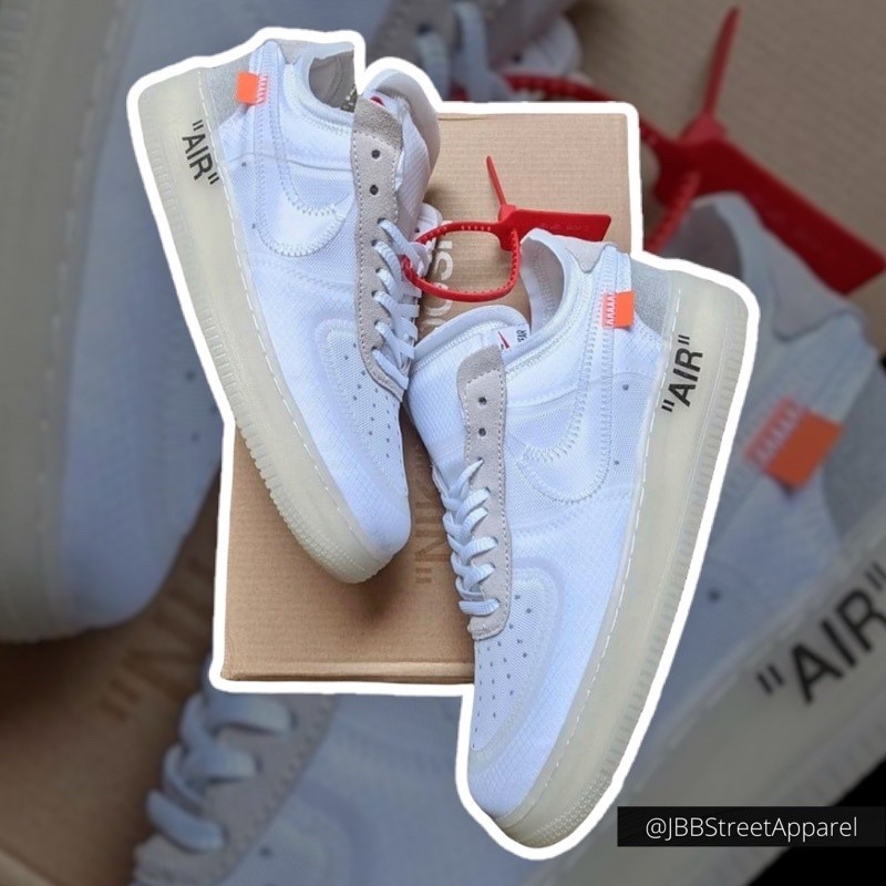Nike Air Force 1 off white "สีขาว" (คุณภาพสูง)