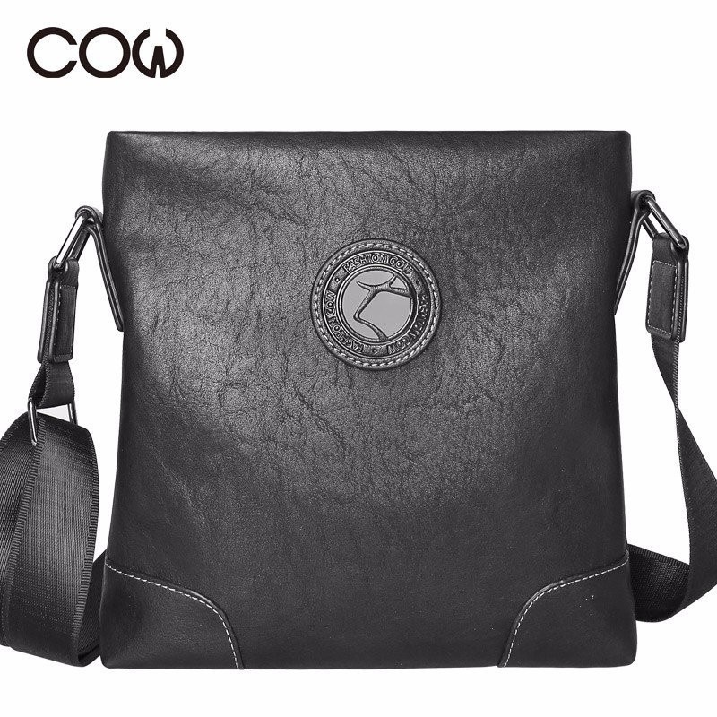 FranceCOWMen's Bag Shoulder Bag Men's Crossbody Bags Men's Business Casual Leather Bag Fashion Backpack C-9808