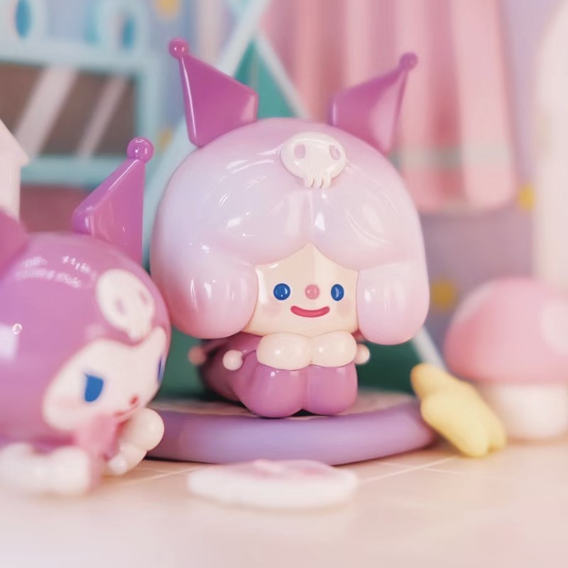.ของแท้ ตุ๊กตาฟิกเกอร์ RiCO Sanrio Family Beautiful Love Mystery Box Kuromi ของเล่น ของขวัญวันเกิด สําหรับเด็ก