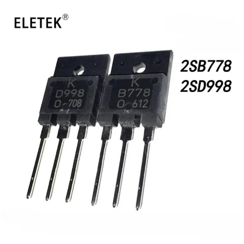 ทรานซิสเตอร์ท่อเสียง พลังงานสูง 2SB778 2SD998 B778 D998 TO-3PF