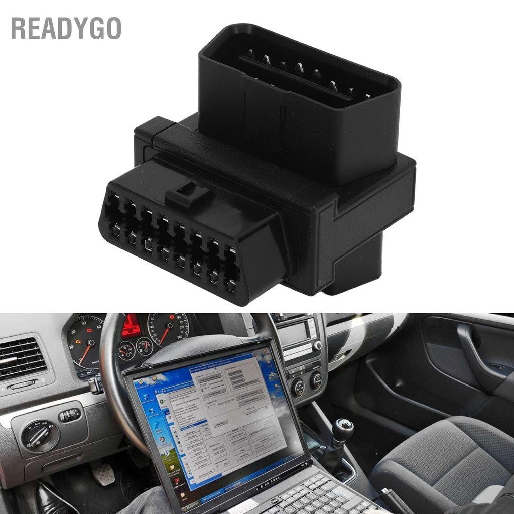 ReadyGo OBD2 อะแดปเตอร์ 16 พินชาย 2 หญิง Plug and Play Splitter Connector สำหรับ Diagnostic Extender