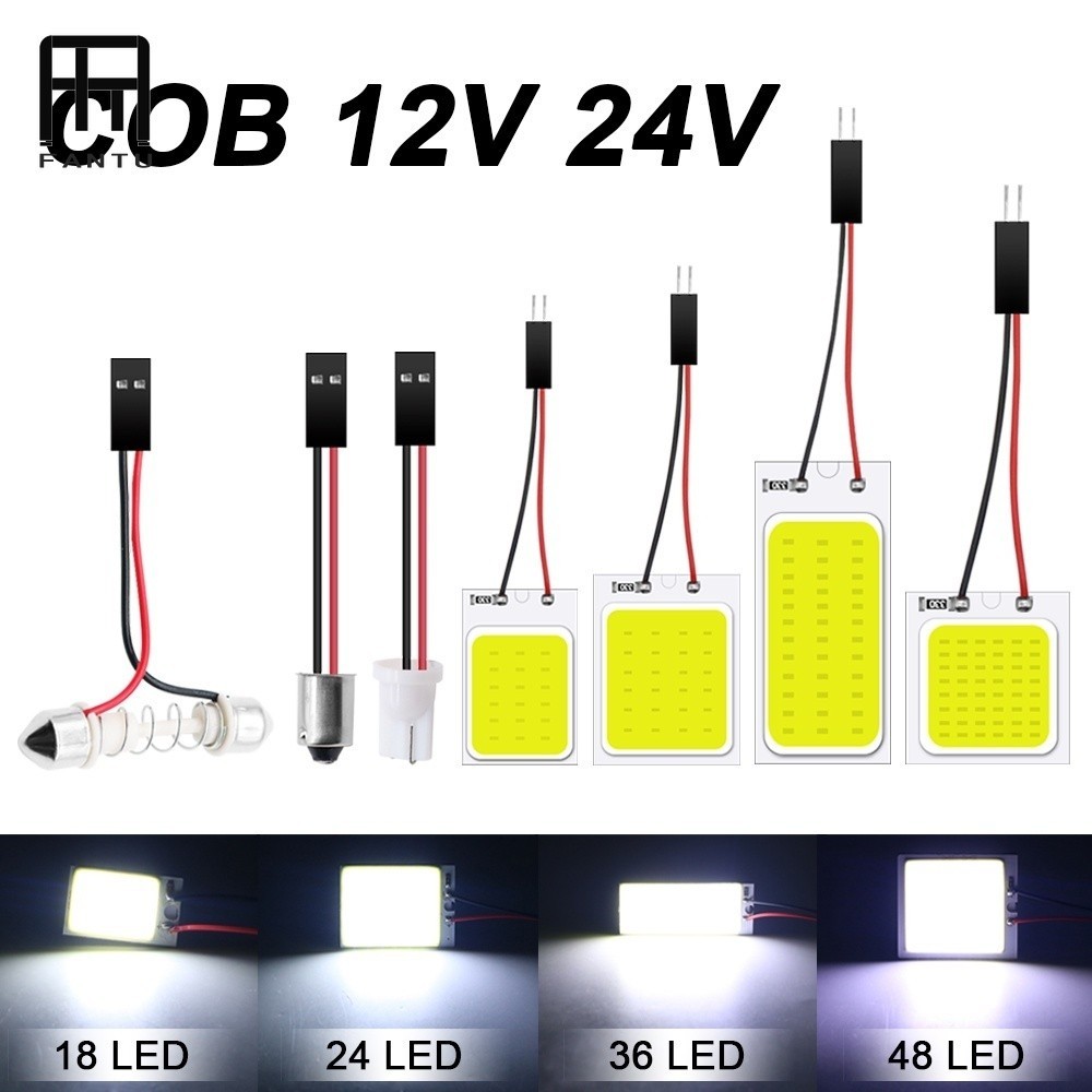 FTU Festoon LED COB สัญญาณหลอดไฟ BA9S 31 มม.36 มม.39 มม.41 มม.C5W 168 ภายในรถไฟอ่านหนังสือ T10 สีขาว