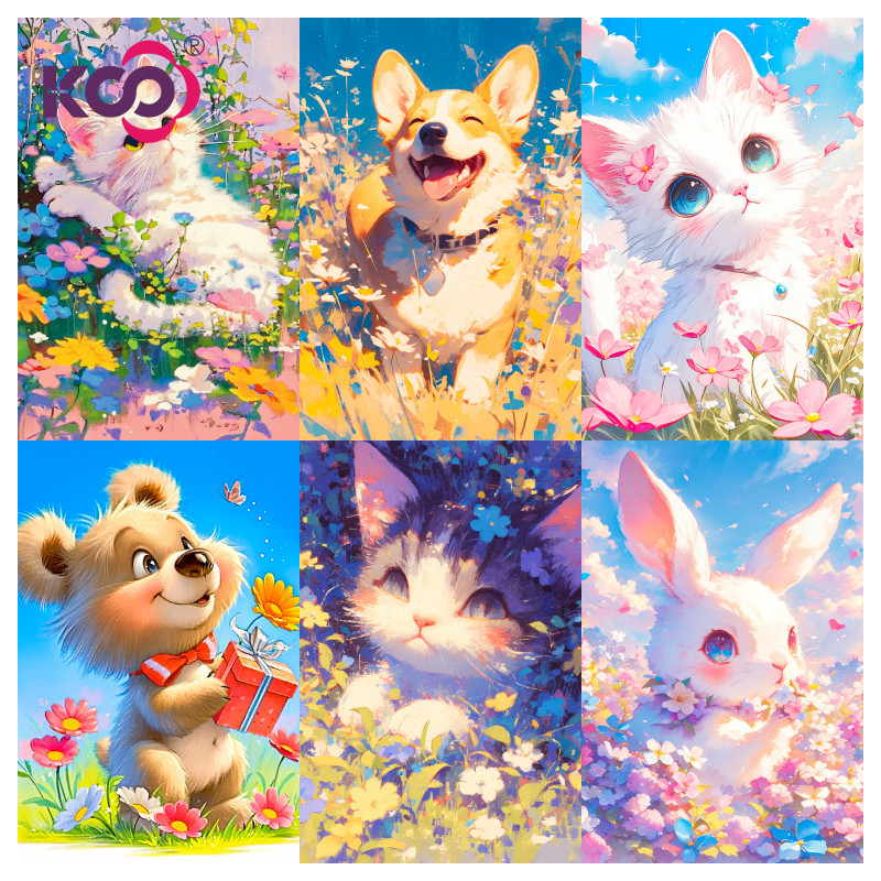 [KS] ชุดงานปักครอสสติตช์คริสตัล รูปสัตว์ 5d ขนาด 30x40 ซม. 40x50 ซม. 50x60 ซม. สําหรับตกแต่งบ้าน ห้องนอน ห้องนั่งเล่น