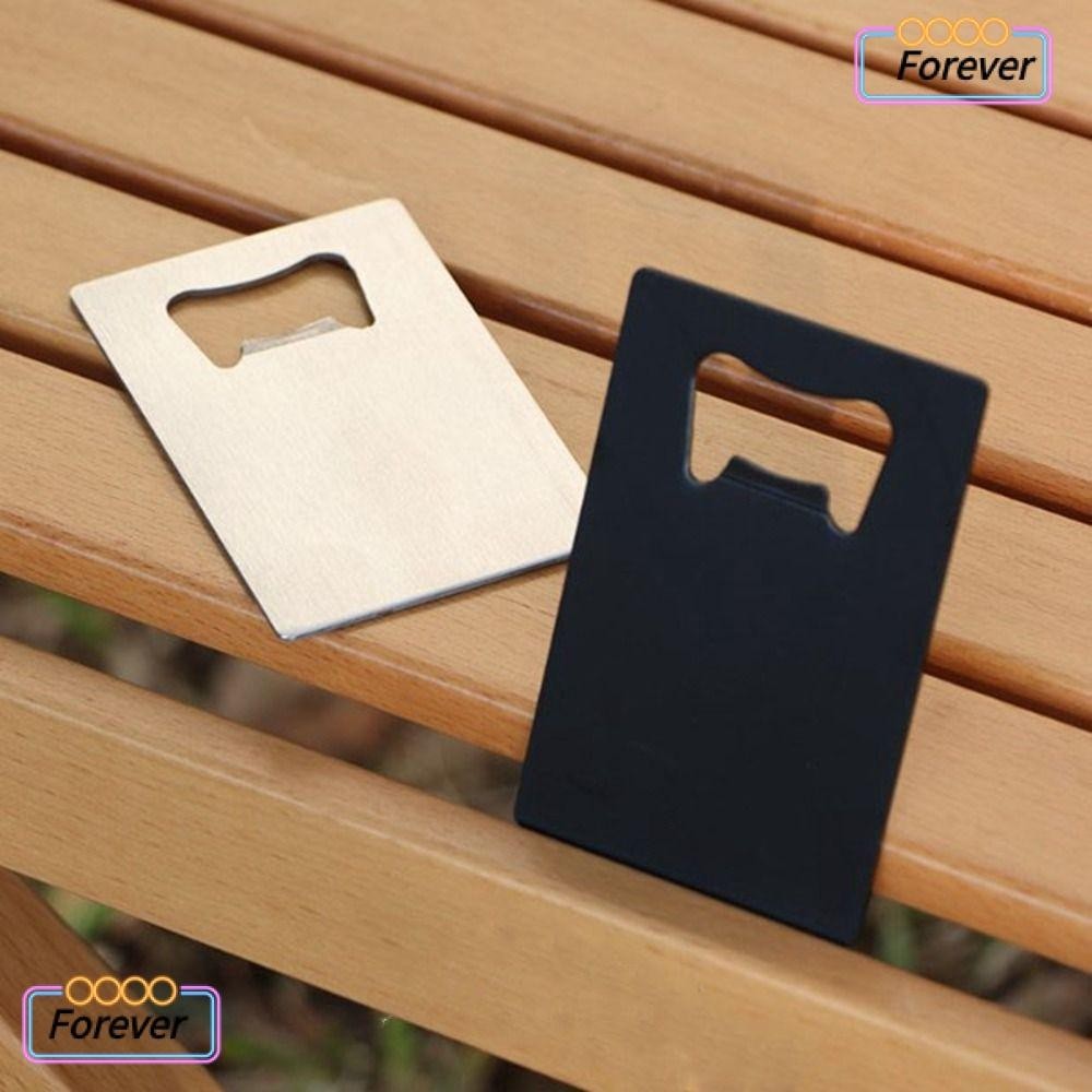 Forever ที่เปิดขวดเบียร์ บัตรเครดิต โลหะ แบบพกพา 85*54 มม. 2 สี
