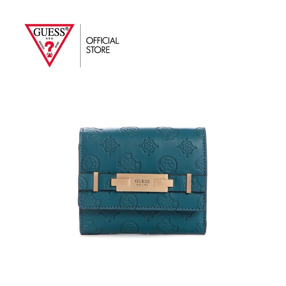 GUESS กระเป๋าสตางค์ผู้หญิง รุ่น VS813243 BEA SLG SMALL TRIFOLD สีเขียว