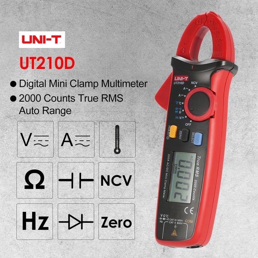 มิเตอร์วัดไฟดิจิตอล UNI-T UT210D Mini Digital Clamp Meter แคลมป์มิเตอร์ วัดเเอมป์ได้ทั้งAC/DCเริ่ม20a-20
