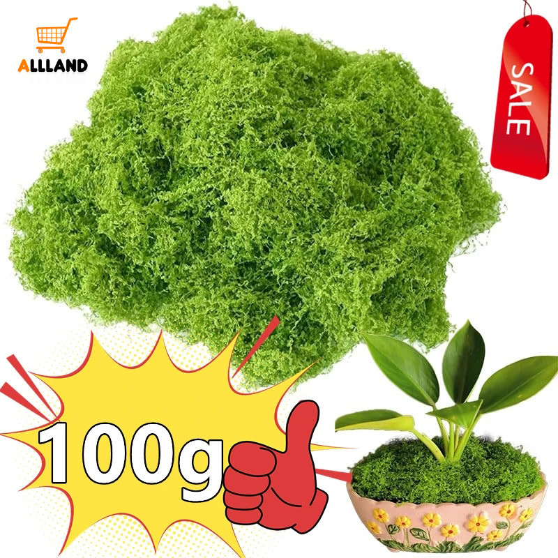 ต้นบอนไซปลอม มอสพลาสติก ขนาดเล็ก 50 100 150 200 กรัม สําหรับตกแต่งสวนบอนไซ ในร่ม