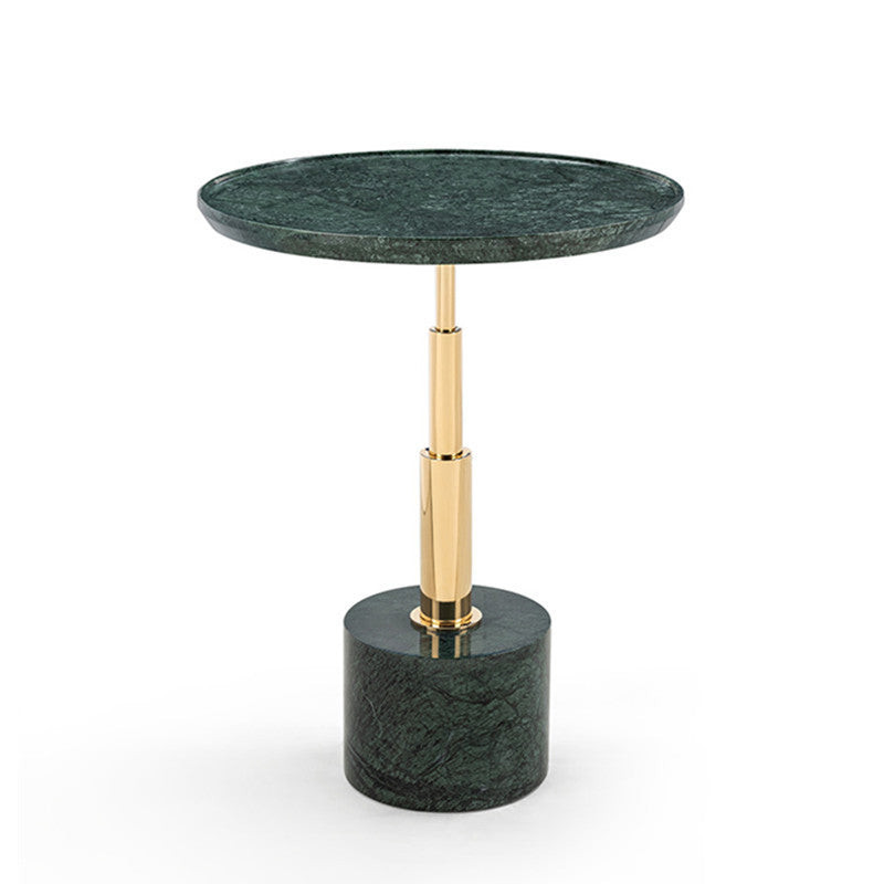 luxury coffee table new side table metal top green marble base coffee table