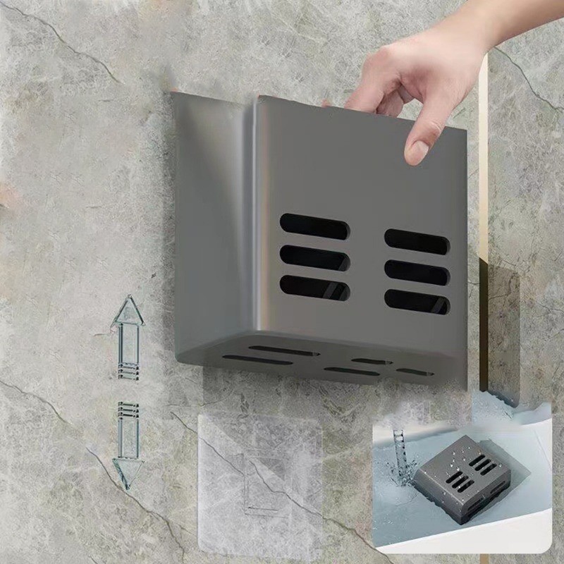 กล่องเก็บแปรงสีฟัน แบบติดผนัง อเนกประสงค์ ขนาดใหญ่ จุของได้เยอะ ระบายน้ําได้ - รูปที่ 5