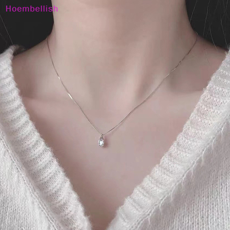 Hoe> สร้อยคอโช้กเกอร์ จี้รูปหยดน้ํา ประดับเพทาย ทรงเรขาคณิต เครื่องประดับแฟชั่น สําหรับผู้หญิง