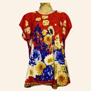 5 ตัว 225 เสื้อแขนสั้น เสื้อคอกระเช้า ผ้านิ่มเกาหลี คนแก่ คุณแม่