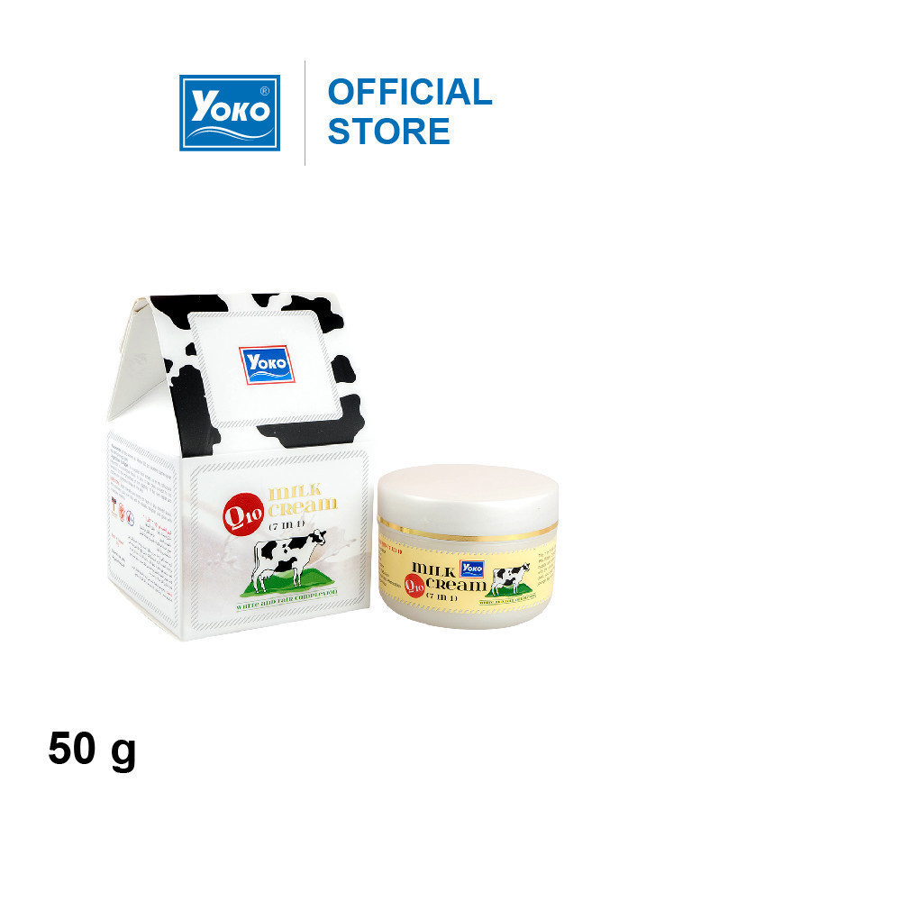 โยโกะ ครีมบำรุงผิวหน้า สูตรน้ำนม Q10 (YOKO MILK CREAM Q-10) 50 กรัม