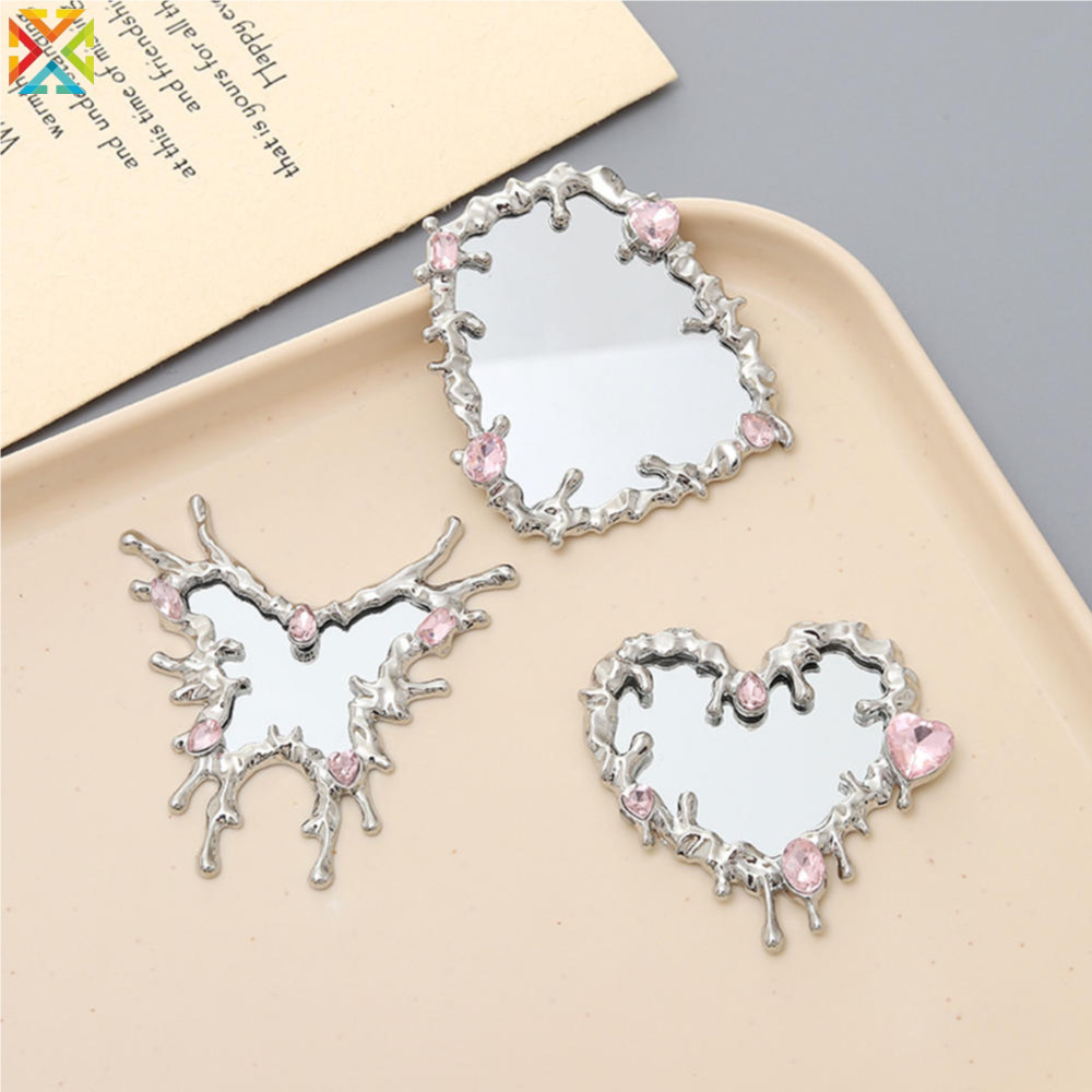 โลหะผิดปกติของเหลวหยดน้ําของเหลวระดับไฮเอนด์รักกระจกอุปกรณ์เสริมกระจกแต่งหน้า