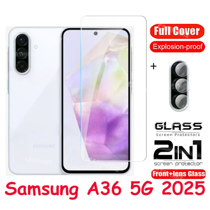 SAMSUNG สําหรับsamsung A36 5G 2025 กระจกนิรภัยFlimสําหรับSamsung Galaxy A36 A16 A26 A56 SamsungA36 3