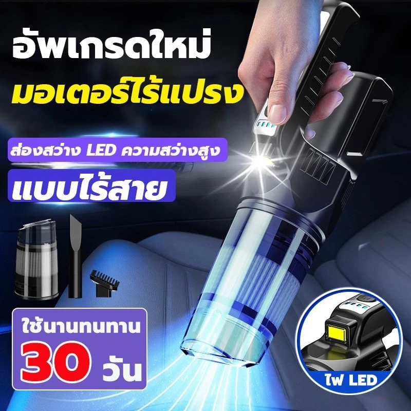 เครื่องดูดฝุ่นไร้สาย 2in1 550W พลังดูด 98000Pa thumbnail 4
