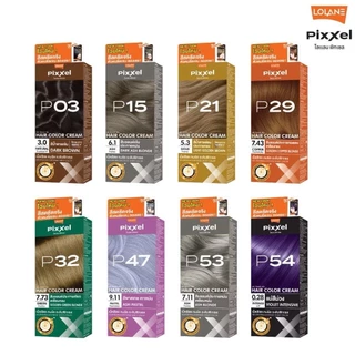 Lolane Pixxel color cream โลแลน พิกเซล คัลเลอร์ครีม P01-P68 ปิดผมขาว เปลี่ยนสีผม ยาย้อมผม [ครบทุกสี]