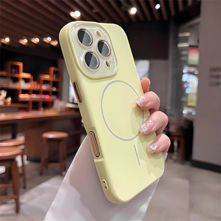 เคสโทรศัพท์แม่เหล็กซิลิโคนเหลวเข้ากันได้กับ iPhone11 16promax 14promax 15promax 16pro 13promax 14pro 15pro 12promax Anti-Fingerprints ปลอกกันกระแทก
