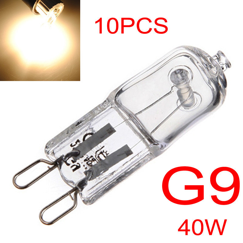 หลอดไฟฮาโลเจน G9 40W 220V 230V ประหยัดพลังงาน 10 ชิ้น