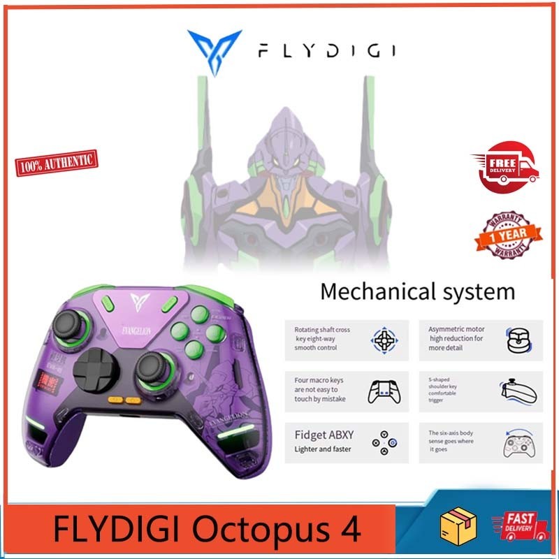 Flydigi Apex 4 EVA Joint Power Feedback Elite Game Controller Xbox Elite Controller Mobile PC Edition Steam Controller สวิตช์ควบคุมไร้สาย บลูทูธ