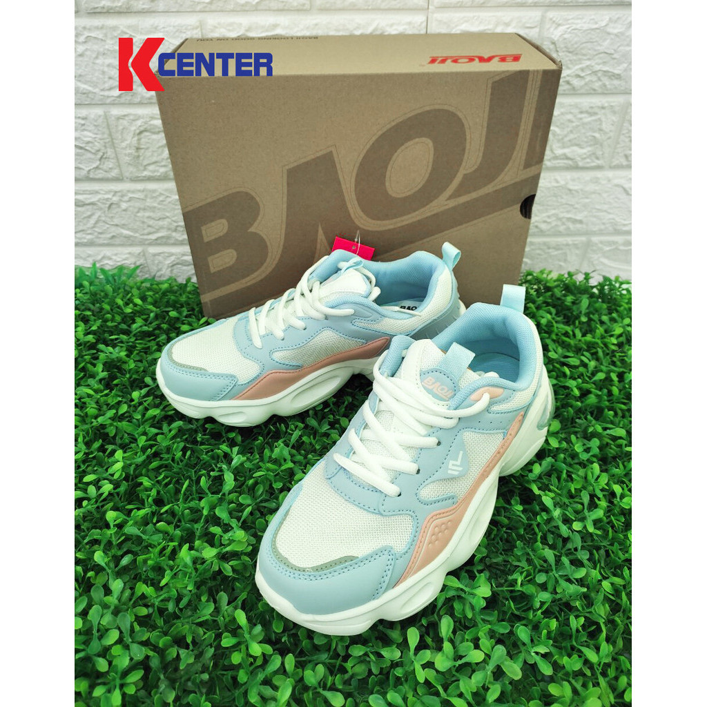 Baoji รองเท้าผ้าใบผู้หญิง รุ่น BJW1026 สีขาวฟ้า