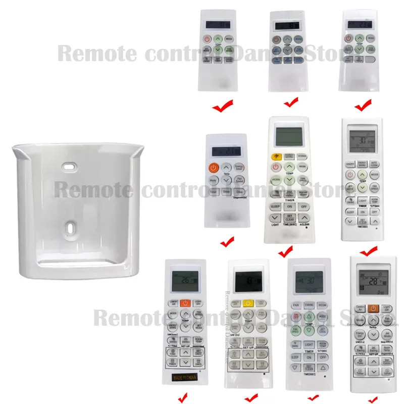 เครื่องปรับอากาศรีโมทคอนโทรลขาตั้งชั้นวางสําหรับ LG Home พลาสติกติดตั้งผู้ถือทีวี Rack Wall รีโมทคอนโทรล Storage สีขาว