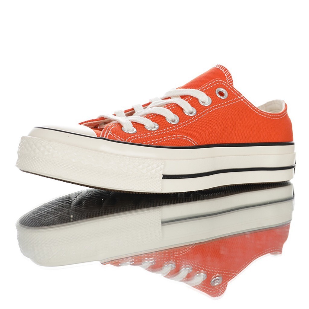 รองเท้าผ้าใบ Converse Chuck Taylor All Star 1970s OX'Orange Red-White' ของแท้ 100% สำหรับผู้ชายและผ