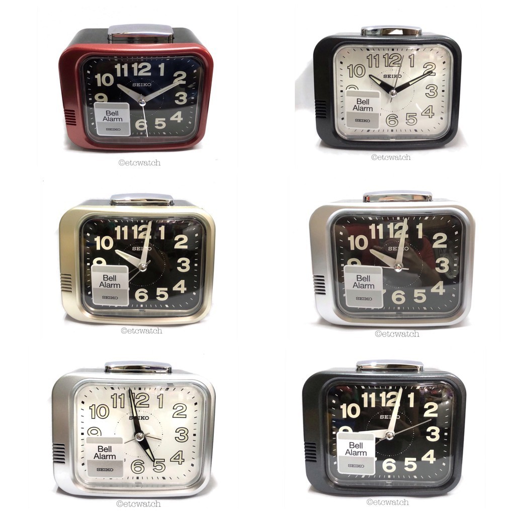 นาฬิกาดิจิตอล พร้อมส่ง&gt; นาฬิกาปลุก Seiko QHK028 เดินเรียบไม่มีเสียง มี 6 สี