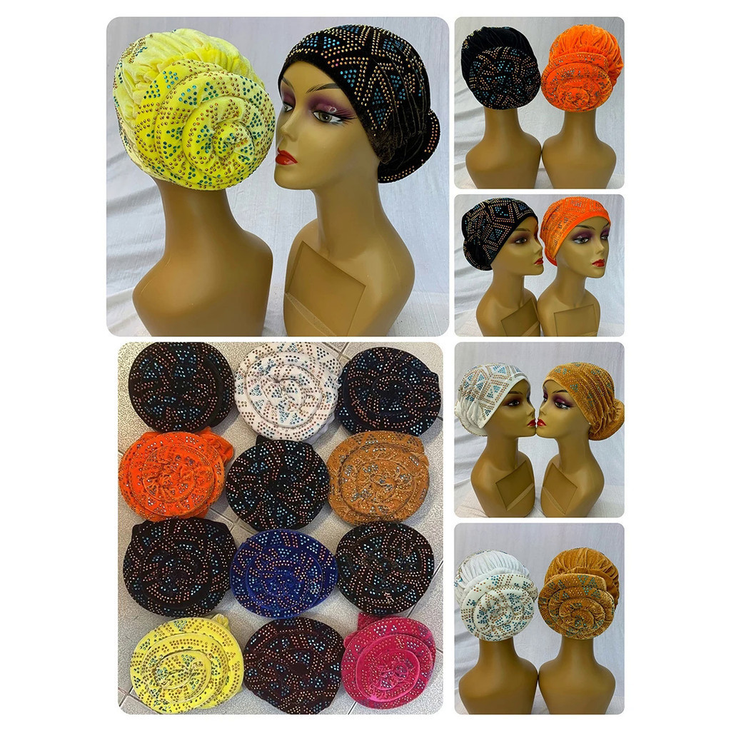 Special Price Limited Time Offer Muslim Women Headscarf Space Layer Fabric Applique Headwear Solid I