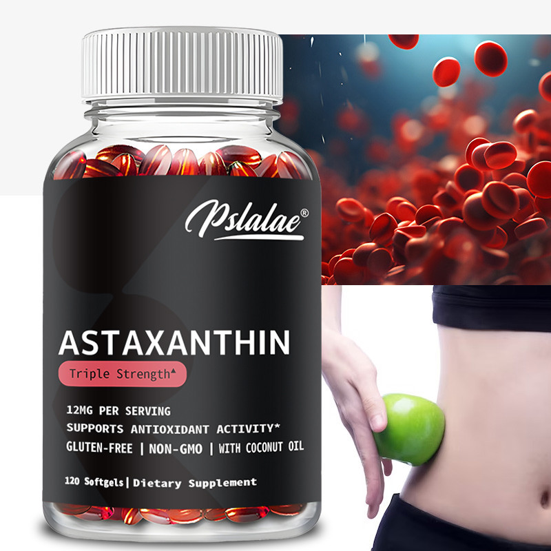 แคปซูล Astaxanthin สนับสนุนสุขภาพหัวใจ และหลอดเลือด ภูมิคุ้มกัน และเพิ่มพลังงาน