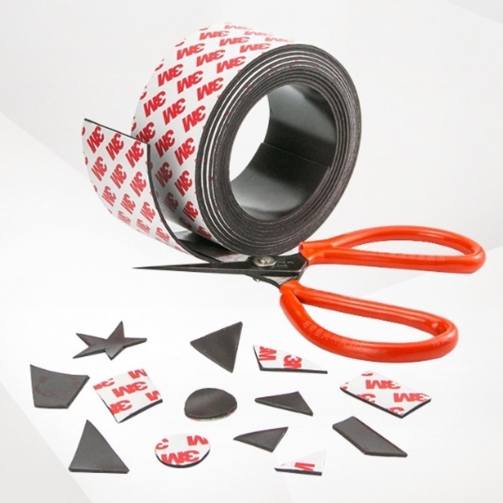 ❤ เทปแม่เหล็ก 3M แถบกาวในตัว แม่เหล็กเส้น แม่เหล็กยาง ยาว 1 เมตร ดูดกันเองได้ ❤