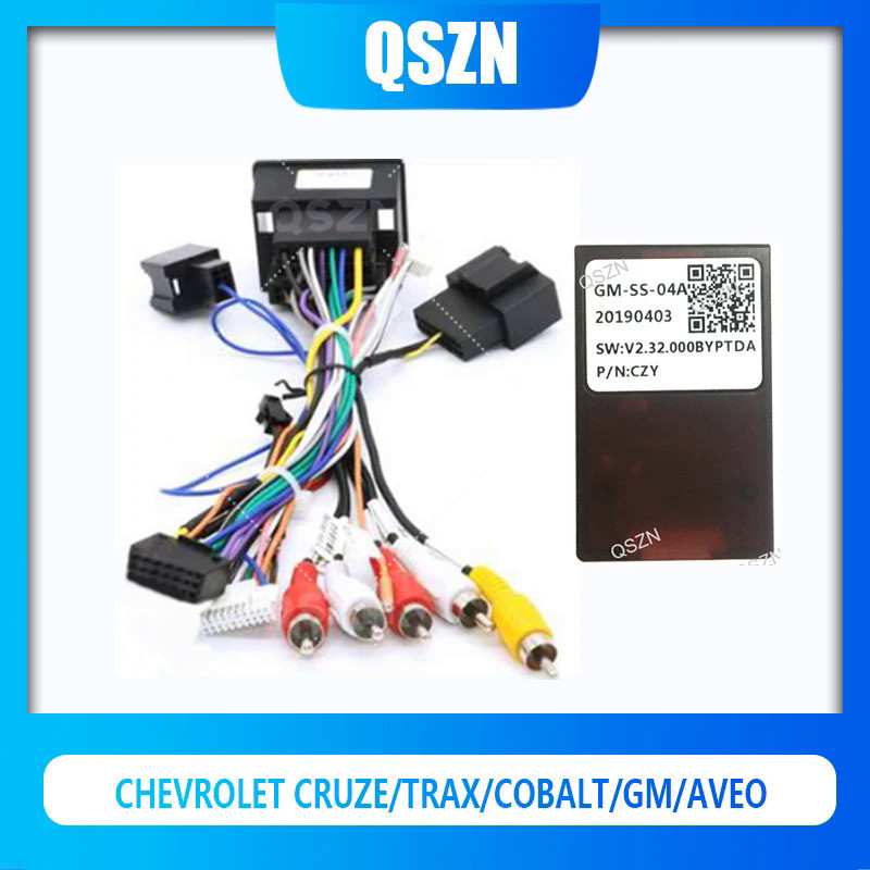 กล่องแคนบัสวิทยุรถยนต์ GM-SS-04A อะแดปเตอร์สายไฟ สําหรับ Chevrolet Cruze Trax COBALT GM Aveo Android
