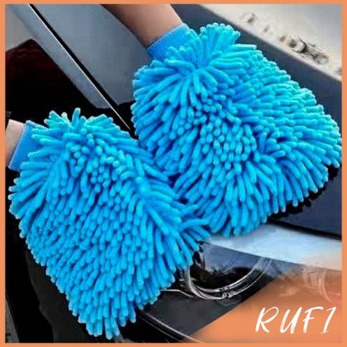 RUFI ถุงมือล้างรถไมโครไฟเบอร์ตัวหนอน เช็ดรถ ถุงมือล้างจาน car wash gloves