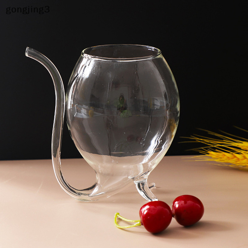 Gongjing3 แก้วไวน์ วิสกี้ น้ําผลไม้ ทนความร้อน คุณภาพสูง พร้อมหลอดดูด
