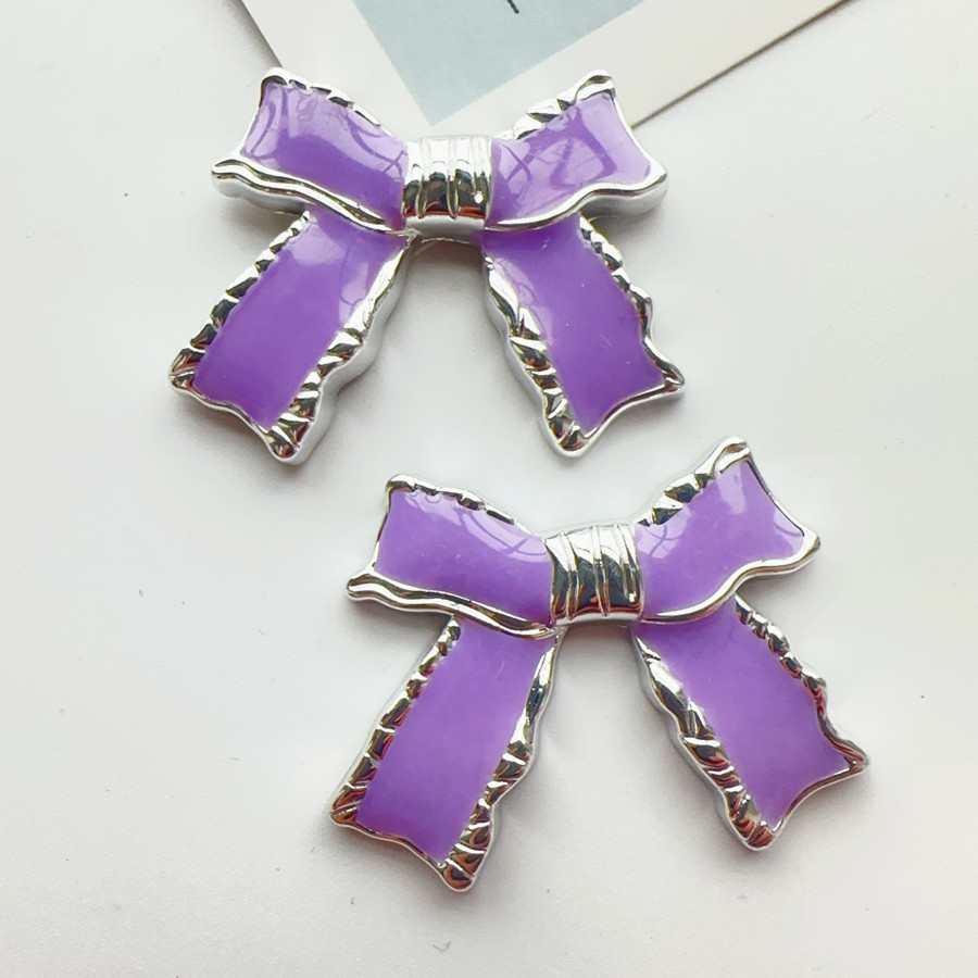 【1 ชิ้น】ริบบิ้น สีม่วงลาเวนเดอร์ ไข่มุก ผีเสื้อ ดอกไม้ DIY อุปกรณ์เสริม สําหรับตกแต่งรองเท้า