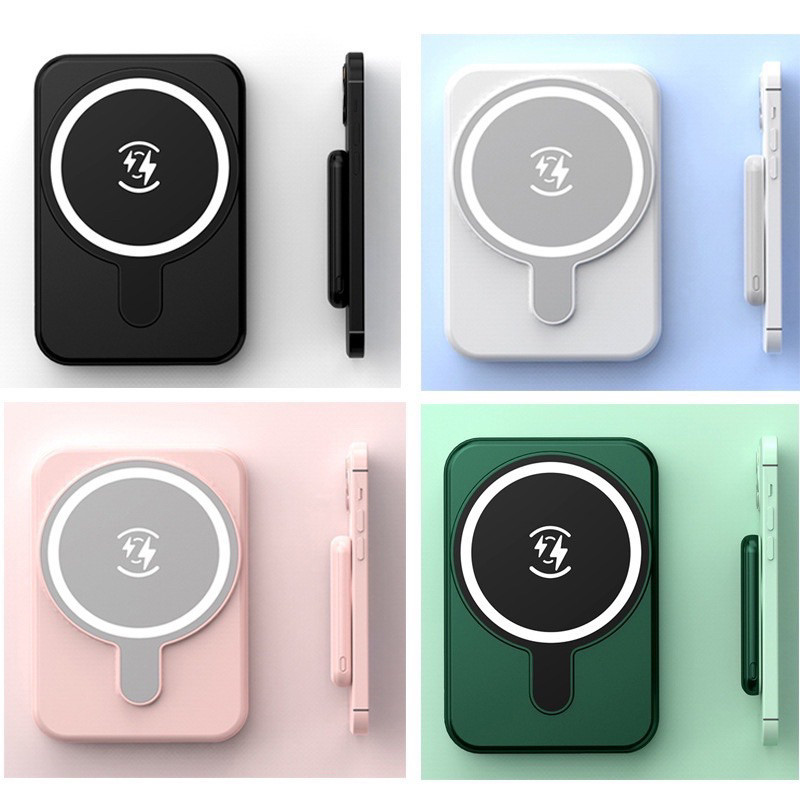 wireless charger powerbank 10000mah พาวเวอร์แบงค์ แม่เหล็กไร้สาย Wireless Quick Charge